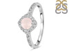 Rose Quartz & White Topaz Ring RSQ-RDR-2260.