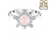 Rose Quartz & White Topaz Ring RSQ-RDR-2264.