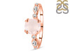 Rose Quartz & White Topaz Ring RSQ-RDR-2269.