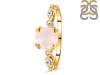 Rose Quartz & White Topaz Ring RSQ-RDR-2269.
