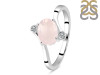 Rose Quartz & White Topaz Ring RSQ-RDR-3264.