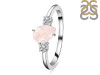 Rose Quartz & White Topaz Ring RSQ-RDR-2285.