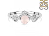 Rose Quartz & White Topaz Ring RSQ-RDR-2296.