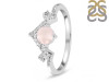 Rose Quartz & White Topaz Ring RSQ-RDR-2296.