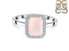 Rose Quartz & White Topaz Ring RSQ-RDR-2302.