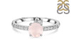Rose Quartz & White Topaz Ring RSQ-RDR-2303.