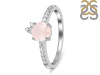 Rose Quartz & White Topaz Ring RSQ-RDR-2303.