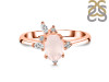 Rose Quartz & White Topaz Ring RSQ-RDR-2398.