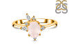 Rose Quartz & White Topaz Ring RSQ-RDR-2398.
