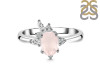 Rose Quartz & White Topaz Ring RSQ-RDR-2398.