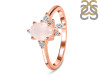 Rose Quartz & White Topaz Ring RSQ-RDR-2398.