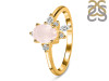 Rose Quartz & White Topaz Ring RSQ-RDR-2398.