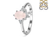 Rose Quartz & White Topaz Ring RSQ-RDR-2398.