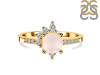 Rose Quartz & White Topaz Ring RSQ-RDR-2404.