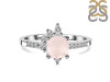 Rose Quartz & White Topaz Ring RSQ-RDR-2404.