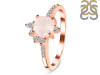 Rose Quartz & White Topaz Ring RSQ-RDR-2404.