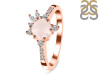 Rose Quartz & White Topaz Ring RSQ-RDR-2406.