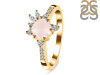 Rose Quartz & White Topaz Ring RSQ-RDR-2406.