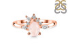 Rose Quartz & White Topaz Ring RSQ-RDR-2431.