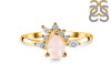Rose Quartz & White Topaz Ring RSQ-RDR-2431.