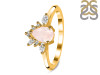 Rose Quartz & White Topaz Ring RSQ-RDR-2431.