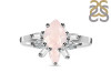 Rose Quartz & White Topaz Ring RSQ-RDR-2521.