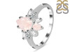 Rose Quartz & White Topaz Ring RSQ-RDR-2521.