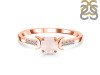 Rose Quartz & White Topaz Ring RSQ-RDR-2845.