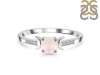 Rose Quartz & White Topaz Ring RSQ-RDR-2845.