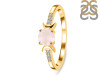 Rose Quartz & White Topaz Ring RSQ-RDR-2845.