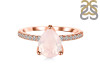 Rose Quartz & White Topaz Ring RSQ-RDR-2860.
