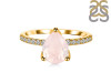 Rose Quartz & White Topaz Ring RSQ-RDR-2860.