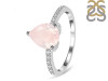 Rose Quartz & White Topaz Ring RSQ-RDR-2860.