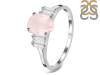 Rose Quartz & White Topaz Ring RSQ-RDR-2861.