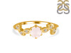 Rose Quartz & White Topaz Ring RSQ-RDR-2981.