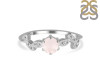 Rose Quartz & White Topaz Ring RSQ-RDR-2981.