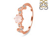 Rose Quartz & White Topaz Ring RSQ-RDR-2981.