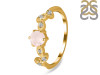 Rose Quartz & White Topaz Ring RSQ-RDR-2981.