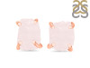 Rose Quartz Raw Crystal Stud Earring RSQ-RE-200.