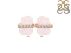Rose Quartz Raw Crystal & White Topaz Stud Earring RSQ-RE-381.