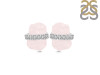 Rose Quartz Raw Crystal & White Topaz Stud Earring RSQ-RE-381.