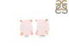 Rose Quartz Raw Crystal Stud Earring RSQ-RE-397.