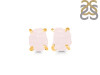 Rose Quartz Raw Crystal Stud Earring RSQ-RE-397.