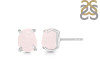 Rose Quartz Raw Crystal Stud Earring RSQ-RE-397.