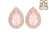 Rose Quartz & White Topaz Stud Earring RSQ-RE-52.