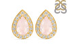 Rose Quartz & White Topaz Stud Earring RSQ-RE-52.