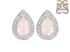 Rose Quartz & White Topaz Stud Earring RSQ-RE-52.