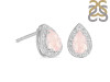 Rose Quartz & White Topaz Stud Earring RSQ-RE-52.