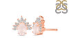 Rose Quartz & White Topaz Stud Earring RSQ-RE-71.
