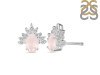 Rose Quartz & White Topaz Stud Earring RSQ-RE-71.